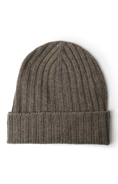 Ladies Cashmere Rib Beanie