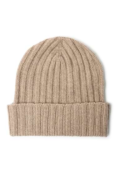 Ladies Cashmere Rib Beanie