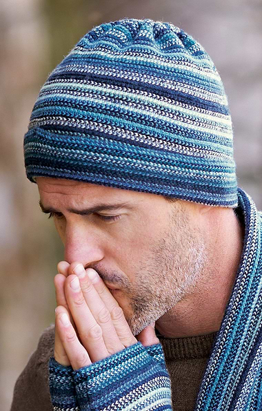 Lambswool Striped Beanie