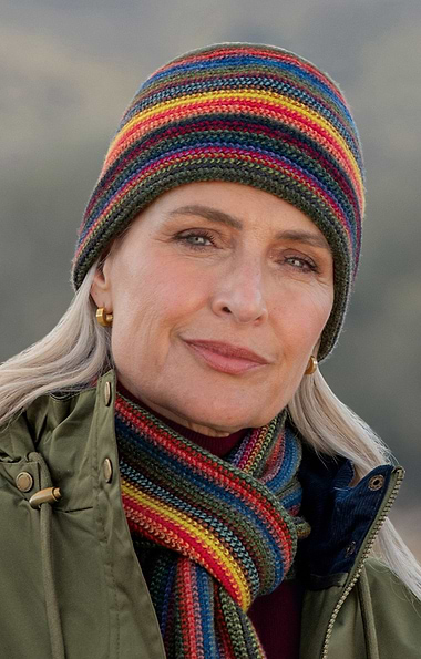 Lambswool Striped Beanie