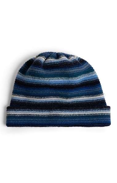 Lambswool Striped Beanie