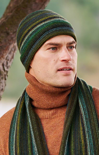 Lambswool Striped Beanie