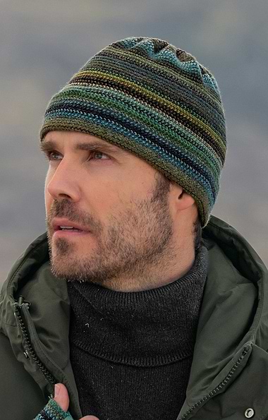 Lambswool Striped Beanie