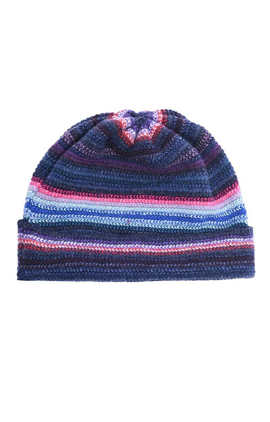 Lambswool Striped Beanie