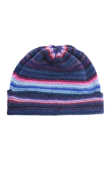 Lambswool Striped Beanie