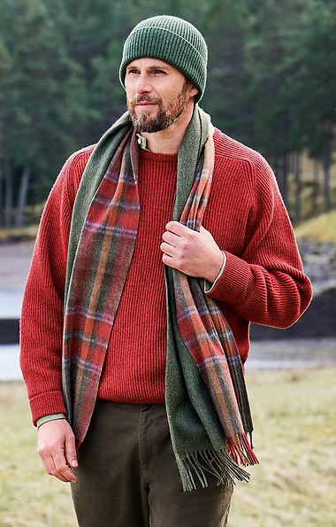 Country Check Lambswool Scarf
