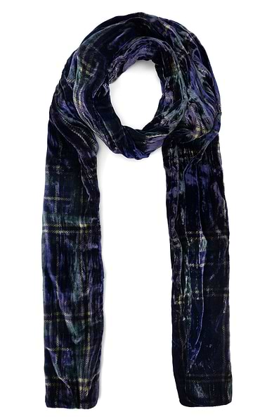 Ladies Silk Tartan Velvet Scarf