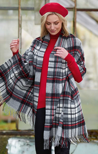 Ladies Lambswool Tartan Stole