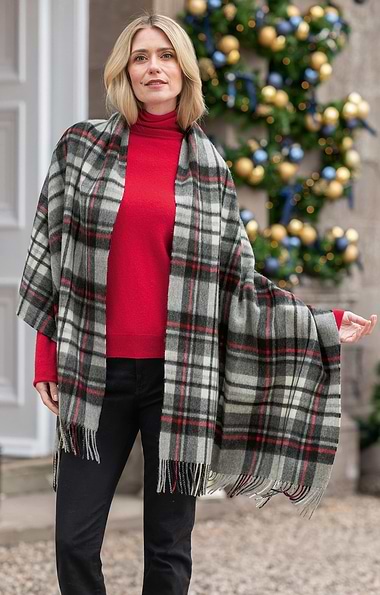 Ladies Lambswool Tartan Stole