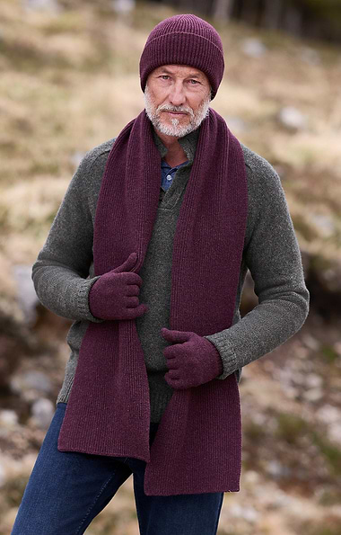 Lambswool Ribbed Scarf