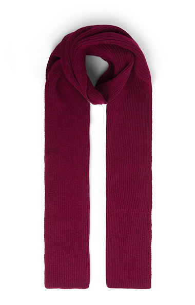 Lambswool Ribbed Scarf