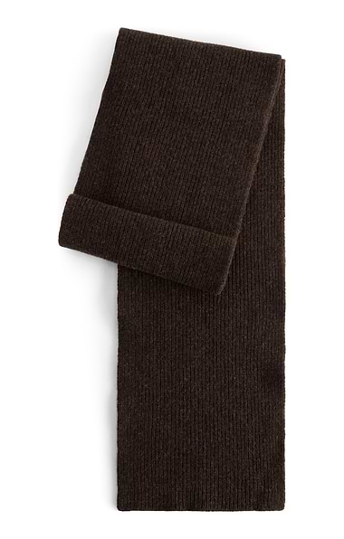 Lambswool Ribbed Scarf