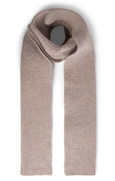 Lambswool Ribbed Scarf