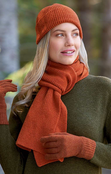 Lambswool Ribbed Scarf