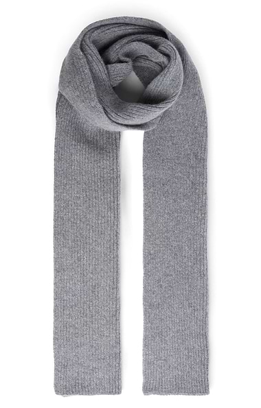 Lambswool Ribbed Scarf