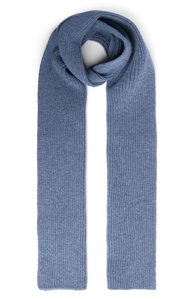 Lambswool Ribbed Scarf