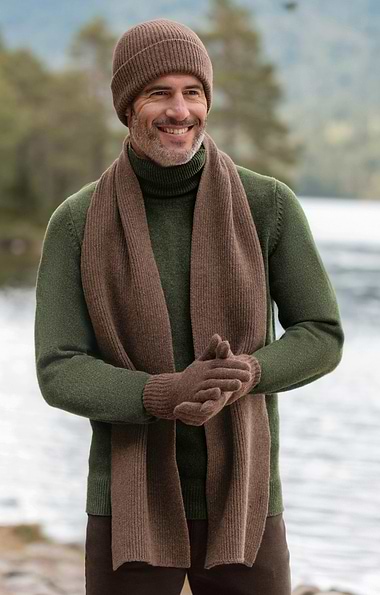 Lambswool Ribbed Scarf