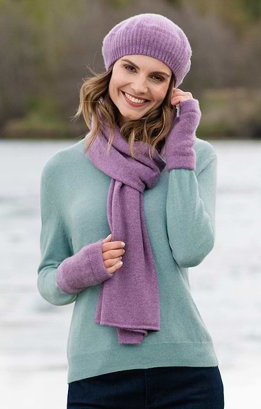 Ladies Large Gauzy Cashmere Scarf