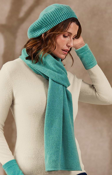 Ladies Large Gauzy Cashmere Scarf