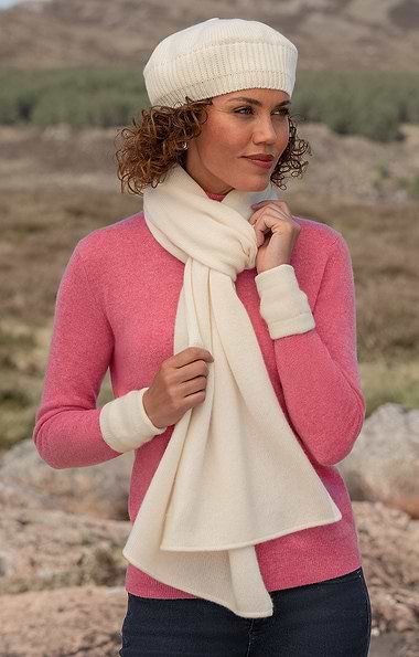 Ladies Large Gauzy Cashmere Scarf