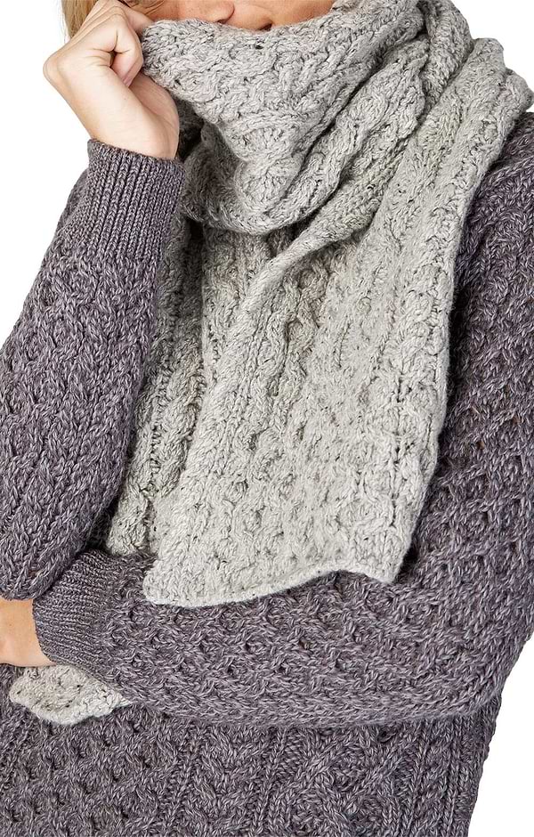 Ladies Luxe Aran Scarf