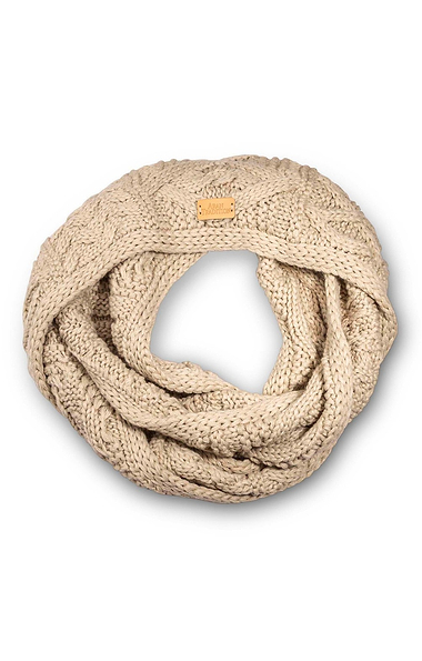 Ladies Aran Design Cable Knit Snood
