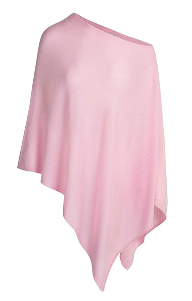 Ladies Pure Cashmere Rolled Hem Poncho