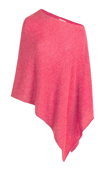 Ladies Pure Cashmere Rolled Hem Poncho