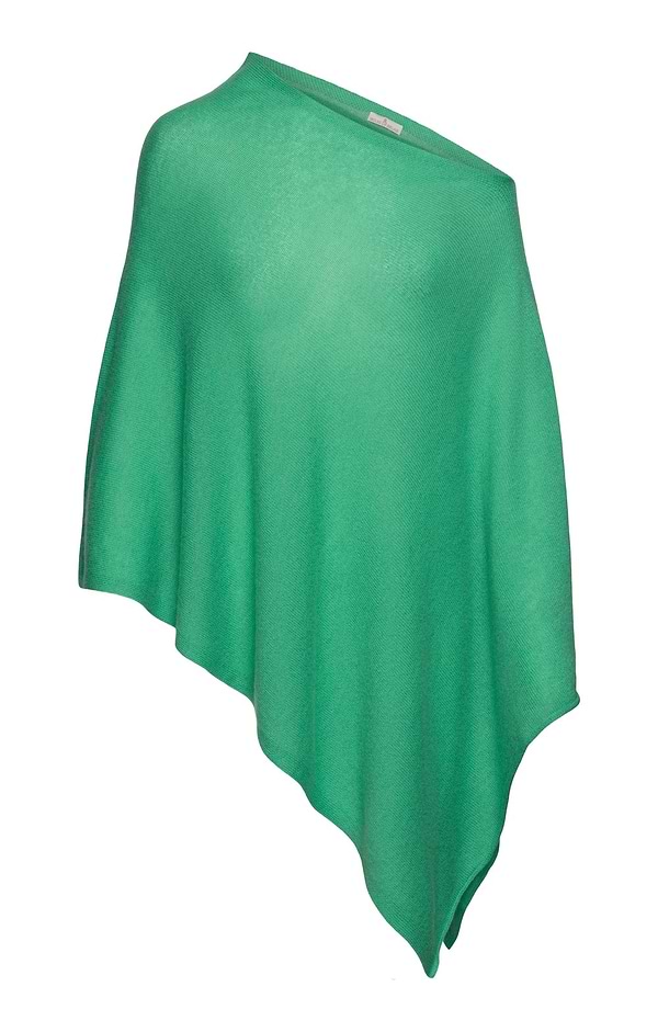 Ladies Pure Cashmere Rolled Hem Poncho