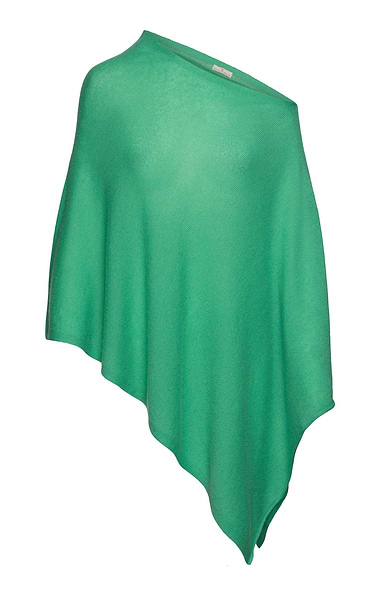 Ladies Pure Cashmere Rolled Hem Poncho