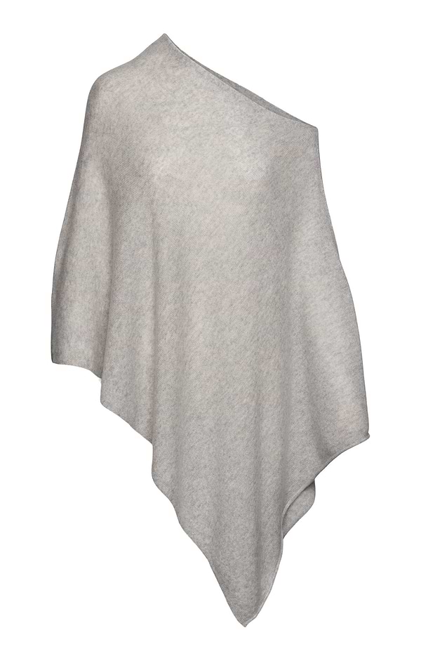 Ladies Pure Cashmere Rolled Hem Poncho