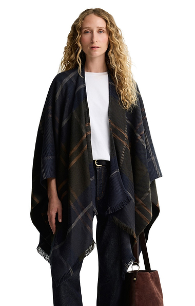 Ladies Barbour Blair Tartan Serape