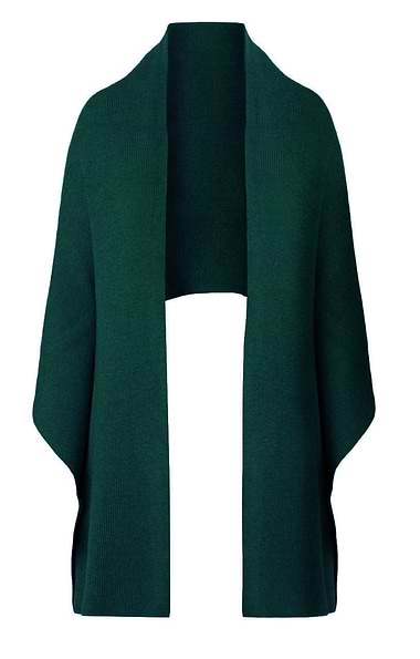 Ladies Cashmere Ribbed Shawl