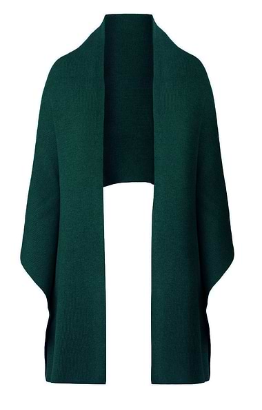 Ladies Cashmere Ribbed Shawl