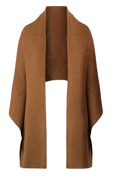 Ladies Cashmere Ribbed Shawl