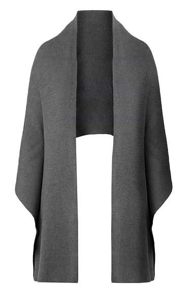 Ladies Cashmere Ribbed Shawl