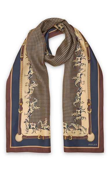 Ladies Joules Windsor Silk Scarf