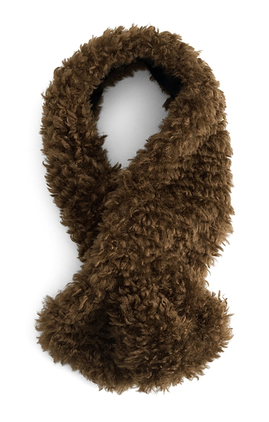 Ladies Helen Moore Faux Sheep Skin Tiptop Scarf