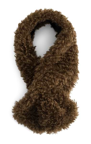 Ladies Helen Moore Faux Sheep Skin Tiptop Scarf