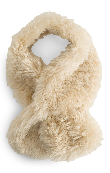 Ladies Helen Moore Faux Sheep Skin Tiptop Scarf