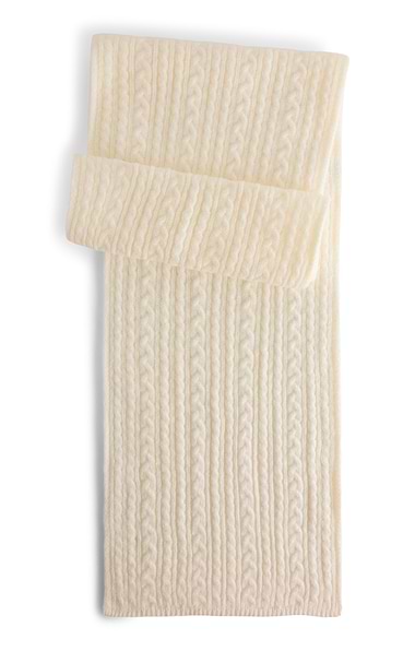 Ladies Cable Knit Scarf