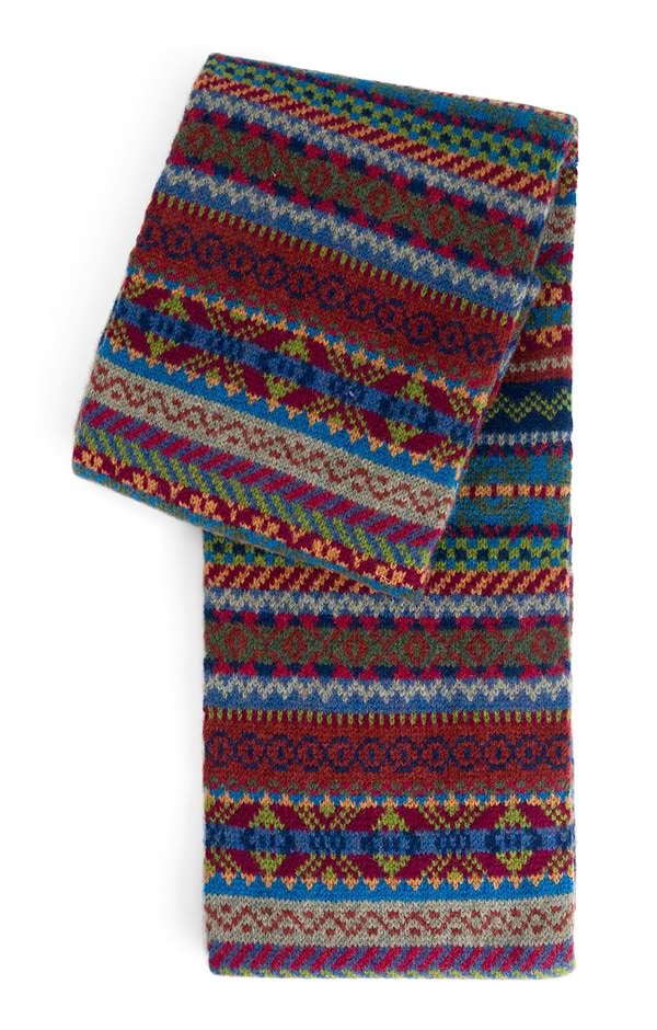 Ladies Green Grove Weavers Taransay Scarf