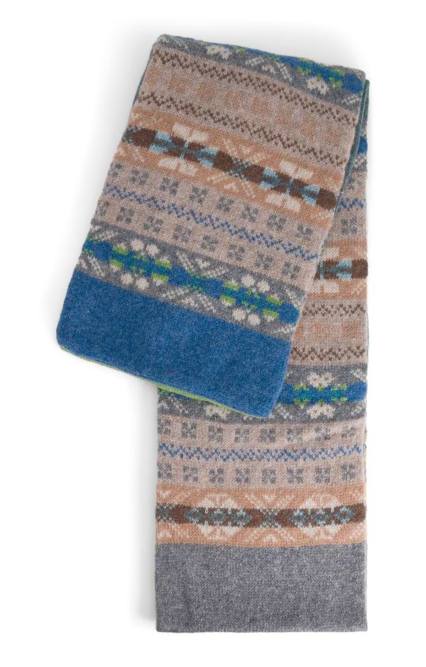 Ladies Green Grove Weavers May Stripe Scarf