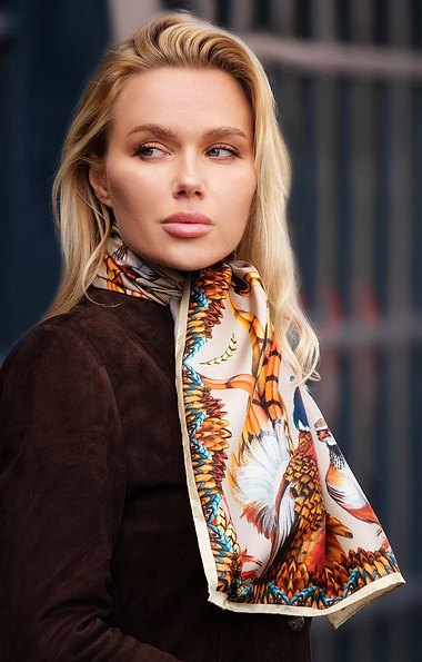 Ladies Classic Silk Scarf