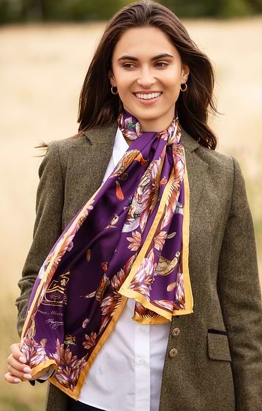 Ladies Grouse Misconduct Classic Silk Scarf