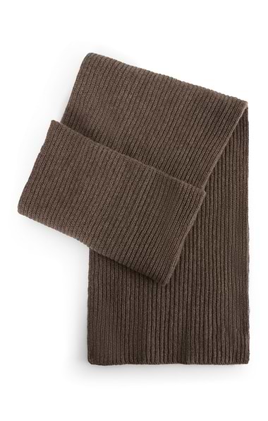 Men's Cashmere Chunky Rib Scarf