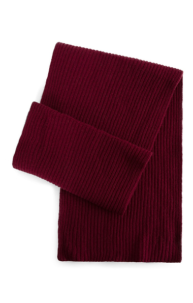 Men's Cashmere Chunky Rib Scarf