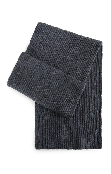 Men's Cashmere Chunky Rib Scarf