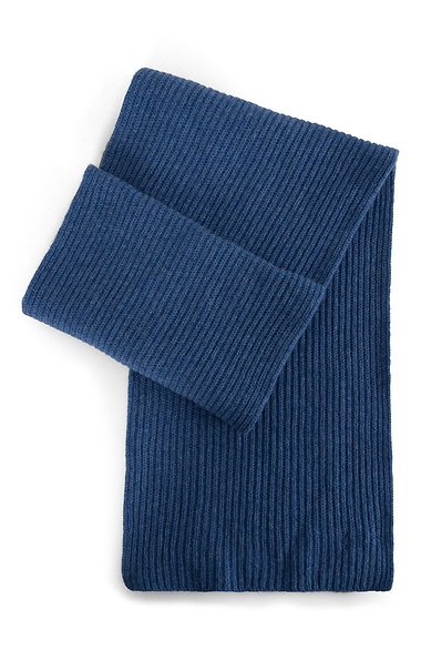 Men's Cashmere Chunky Rib Scarf