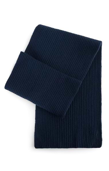 Men's Cashmere Chunky Rib Scarf